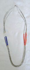 Red, Blue & White Patriot 3 layers seed beads Necklace – Free Shipping