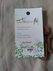 2.5″NEW 3D GRACE GEOMETRIC ARTISAN WOOD EARRINGS~OPEN TRIANGLE~LASER CUT
