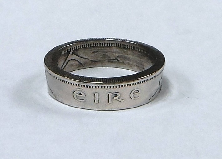 «Sealed» Ireland Ring hand made from Irish 1 SHILLING