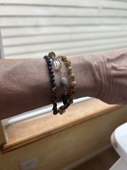 Sundance Like Bracelet Made Of Sterling Silver Components, Opal, Lapis, Pearls