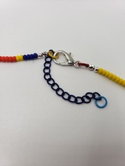 Handmade OOAK Color Block Glass Bead Necklace Czech Matte and Lampwork Beads 20”