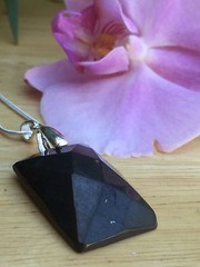 Shungite Pendant Shungite Rectangular Faceted Pendant With Chain Reiki Karelia.