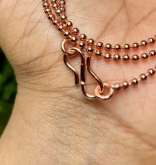 10 inch Pure Copper 3 MM Ball Chain Anklet, Healing Copper Jewelry, Spiritual