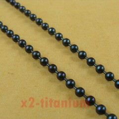 Titanium Blue 26 inch (66cm) ball bead chain 3mm necklace anti-allergy XH101B