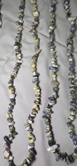 Handmade Natural Stone Chip Beaded Necklace Green Black Long Boho Jewelry