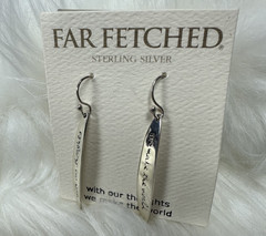 NEW Vintage FAR FETCHED «with our thoughts we make the world» Earrings .925 ss