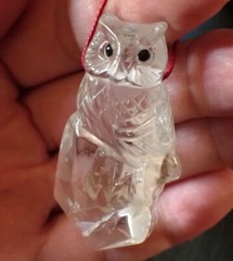 Clear Quartz OWL on Quartz Point Pendant