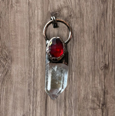 Clear Quartz Crystal Pendant Natural Himalaya Quartz Point Pendant Stick Pendant