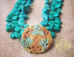Gem Mix Citrine Quartz Sunstone Jade Agate Jasper Amethyst Statement Necklace