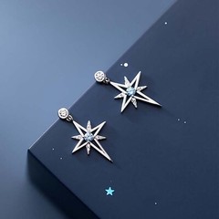 North Star Dangle Drop Earrings for Women Dainty Star Stud Earrings Fine Jewelry