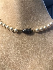 Knotted Freshwater ? Pearl Necklace Vintage 19”