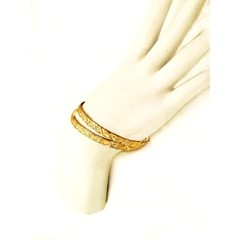 Vintage Bangle Set – Floral Etched Pair of Bangles for Small Adult Wrists -Teens