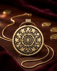 Handmade Copper Medallion Necklace Artisan Engraved Historical Pendant