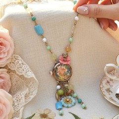 Garden of Reverie Floral Charm Necklace | Handmade Romantic Coquette Jewelry
