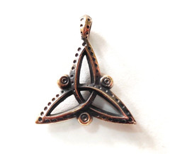 Trinity Knot Pendant, Celtic Triquetra Necklace, Occult Pagan Spiritual Amulet