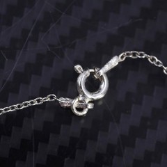 18” sterling silver 925 circle necklace with tag pendant Chinese word love