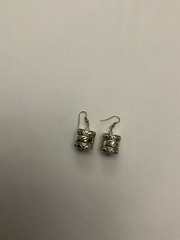 Handmade Vintage Silver-Tone Earrings, Artisan Dangle Jewelry for Women
