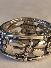 SARDA,Artisan Of Bali *CHOSEN BY GRACE* dragonfly/flower Ring, Sz 7, 925SS, NIP