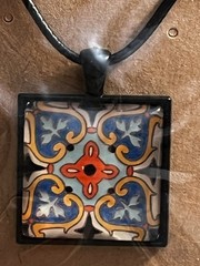 New Handmade Portuguese Portugal Tile Design Pendant