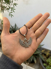 Isis necklace pendant – Egyptian goddess – Silver 900 – Egypt Amulet jewelry