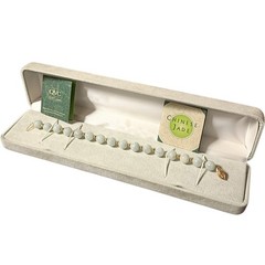 NWT Original Box Fine 14K Gold Beads 8mm Chinese Jade Bracelet 2004 QVC Papers