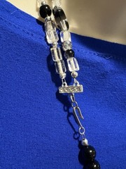 Artisan 26” Necklace. Vintage Glass Beads And Silver Plated Accessories
