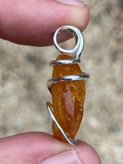 16.10ct Amber Baltic Russia Tumbled in Forged Sterling Silver Pendant Total Wt