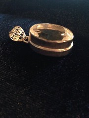 Vintage Genuine White Topaz Natural Stone Pendant Large, Stone: 26mm x 19mm