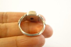 Red Garnet Ornate 18K Gold Vermeil 925 Sterling Silver Ring Sz 5 1/2, 6 1/2