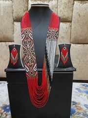 Handmade Seed Bead Necklace American Style Necklace Boho Beaded Necklace earring