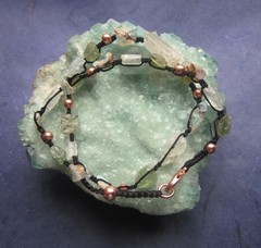 Rough Welo Opal Apatite Aquamarine Bracelet Copper Raw Heals by Peasant Princess