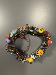 Handmade Multicolor Beaded Bracelet Magnetic Clip