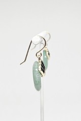 Handmade Gold Drop Dainty Boho Earrings with Green Aventurine Gemstones