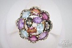Signed Brighton Fadi CID Crystal Enhancer Pendant Hoop Earrings Flower Ring22552