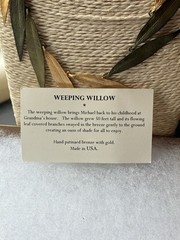 Michael Michaud Weeping Willow Necklace Bronze Leaf 20” w Box