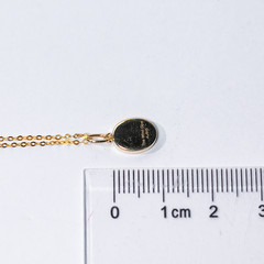 Oval Natural Australian Doublet Opal Pendant Necklace 14k Yellow Gold