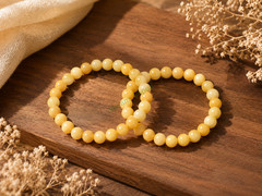 Natural Yellow Aventurine Bracelet Handmade Stretch Crystal Bead Jewelry