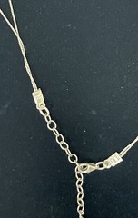 LOVELY Artisan Sterling Silver & American Turquoise Two Strand Necklace 19″