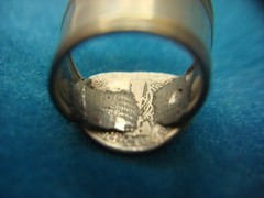 ARTISAN CRAFTED MERCURY DIME/SPOON RING – SIZE 5 1/2