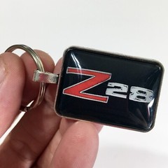 Vintage 1970’s Chevrolet Z28 Chrome Fender Emblem Badge Logo 1″ x 1.25″ Keychain
