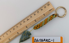 Wire wrapped Green Agate Arrowhead Keychain-Braided Leather – Handmade