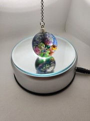 Handmade UV Resin 30mm Pendant Midnight Garden Spider Glow-in-the-dark Feature