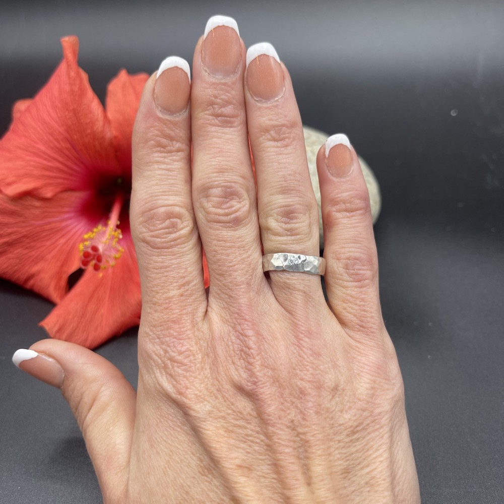 Stunning Unique Handmade 925 Sterling Silver Stackable Band Ring #B81