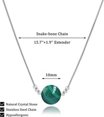 Healing Crystal Necklace for Women – Natural Stone Beaded Handmade Gemstone Jewe
