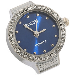 Elegant For MINI Quartz Ring Watch For Women Round Rhinestone Gold Silver Rose