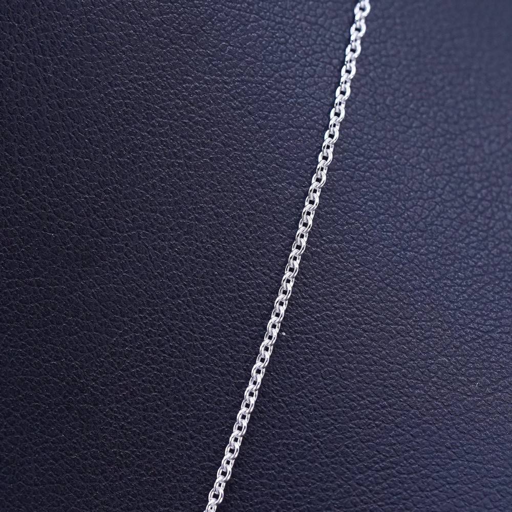 18” 1mm, vintage sterling silver 925 circle chain necklace