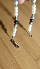 Artist Handmade Natural Mabe / Blister & other Pearls Sterling Silver Bracelet M