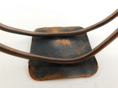 COPPER STERLING CUFF MIXED METAL BRACELET SPLIT CUFF TREE BIRD ABSTRACT SILVER
