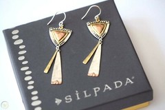 Silpada 925 Sterling Silver Brass Copper Earrings W3378
