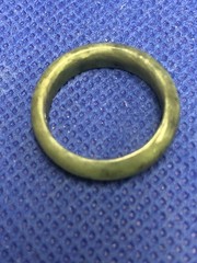 VINTAGE CANADIAN NATURAL NEPHRITE JADE 5 MM DOMED BAND SIZE 7